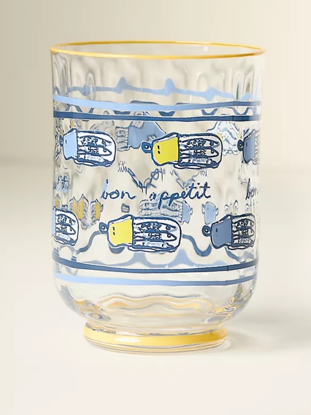 Anthropologie Tinned Fish Candle Decorative Juice Tumbler